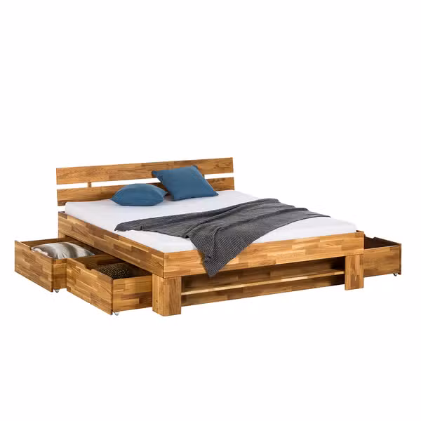 Pat din lemn masiv de stejar EosWOOD – Ars Natura - imagine 4